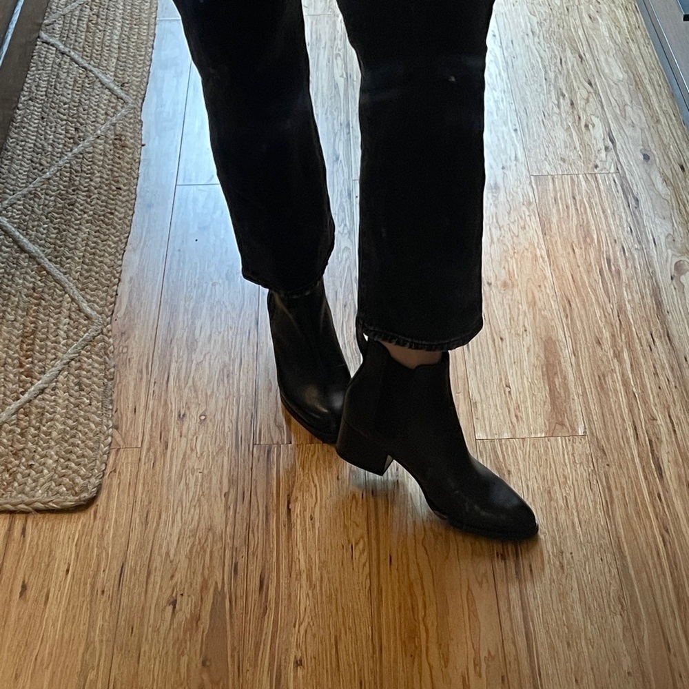 Rag & Bone Walker Chelsea Boot Black Leather Ankle Boot Size 38